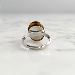 DENVER gold tiger eye cab ring - 