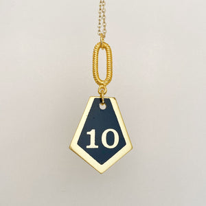 DEREK Art Deco number 10 necklace - 