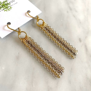 DEVON chain tassel earrings - 