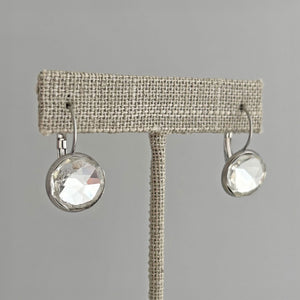 BIDWELL surgical steel Czech clear crystal drop earrings