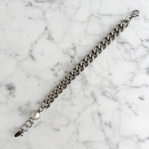 EDIE chunky steel bead and chain bracelet - 