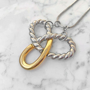 ELLEN tri pendant necklace-GREEN BIJOU