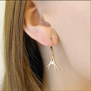 ELLSBETH Art Deco gold earrings - 