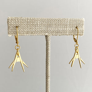 ELLSBETH Art Deco gold earrings - 