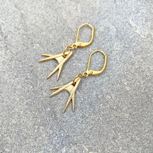 ELLSBETH Art Deco gold earrings - 