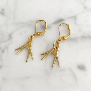 ELLSBETH Art Deco gold earrings - 