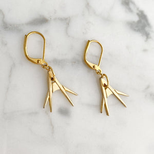 ELLSBETH Art Deco gold earrings - 