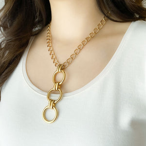 ELWOOD 2 in 1 gold chain necklace with removable flower - 