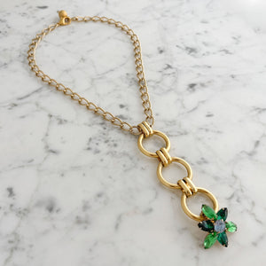 ELWOOD 2 in 1 gold chain necklace with removable flower - 