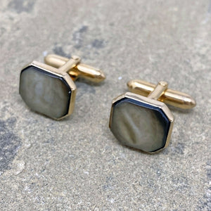 EMERSON vintage Swank shell cuff links - 