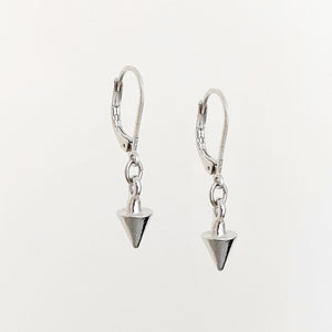 ERIS silver spike earrings-GREEN BIJOU