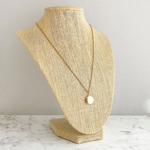 EVELYN small gold locket necklace - 