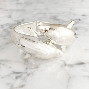 FLIPP silver dolphin clamper bracelet - 