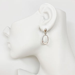 GIDGET sterling hoop drop studs - 