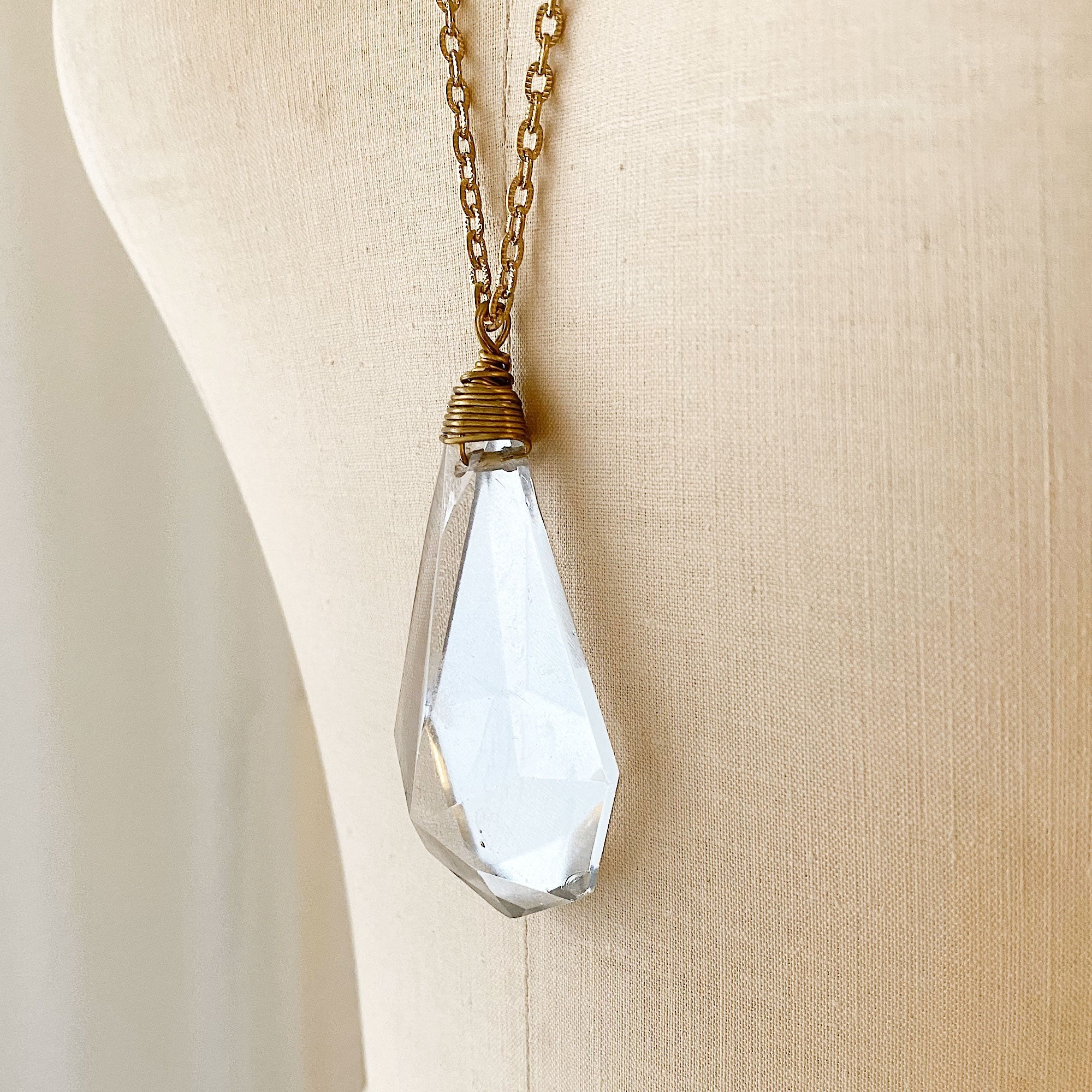 Crystal chandelier necklace clearance