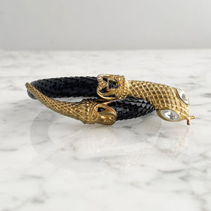 JACINTA vintage snake wrap bracelet-GREEN BIJOU