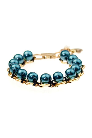 JACKSON BRACELET brass & vintage beads (more colours available) - 