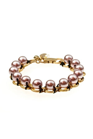JACKSON BRACELET brass & vintage beads (more colours available) - 