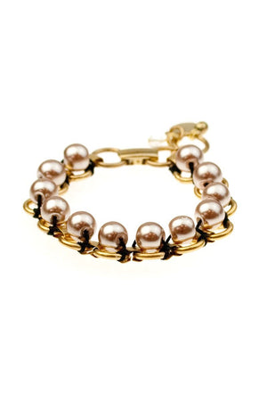 JACKSON BRACELET brass & vintage beads (more colours available) - 