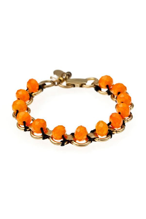 JACKSON BRACELET brass & vintage beads (more colours available) - 