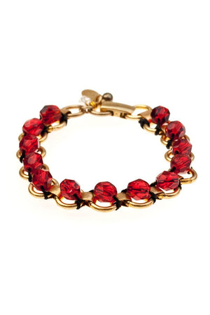 JACKSON BRACELET brass & vintage beads (more colours available) - 
