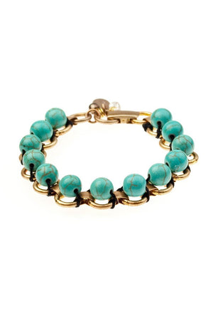 JACKSON BRACELET brass & vintage beads (more colours available) - 