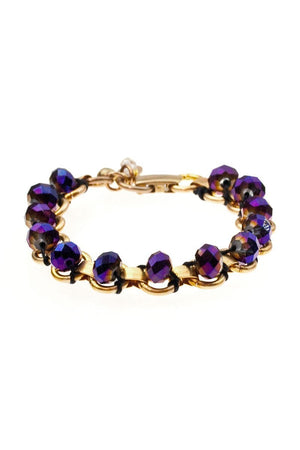 JACKSON BRACELET brass & vintage beads (more colours available) - 