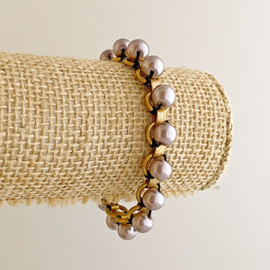 JACKSON BRACELET brass & vintage beads (more colours available) - 