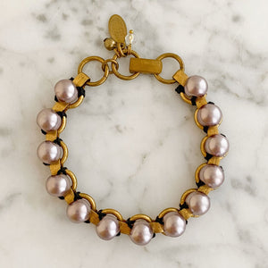 JACKSON BRACELET brass & vintage beads (more colours available) - 