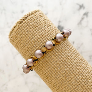 JACKSON BRACELET brass & vintage beads (more colours available) - 