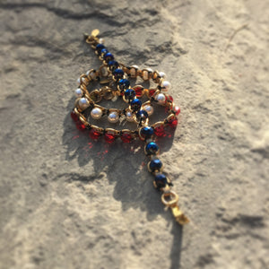 JACKSON BRACELET brass & vintage beads (more colours available) - 