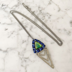 JACQUI blue and green pendant necklace - 