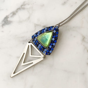 JACQUI blue and green pendant necklace - 