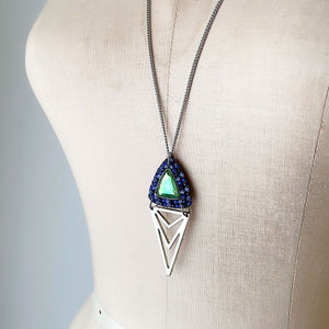 JACQUI blue and green pendant necklace - 