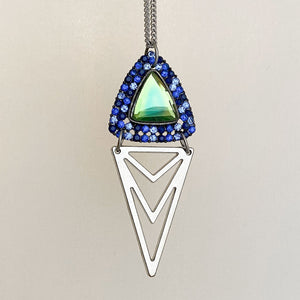 JACQUI blue and green pendant necklace - 