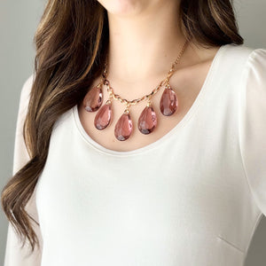 JAQUEN amethyst crystal and gold necklace - 