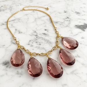 JAQUEN amethyst crystal and gold necklace - 