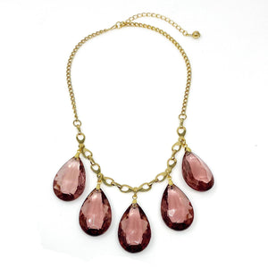 JAQUEN amethyst crystal and gold necklace - 