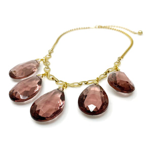JAQUEN amethyst crystal and gold necklace - 