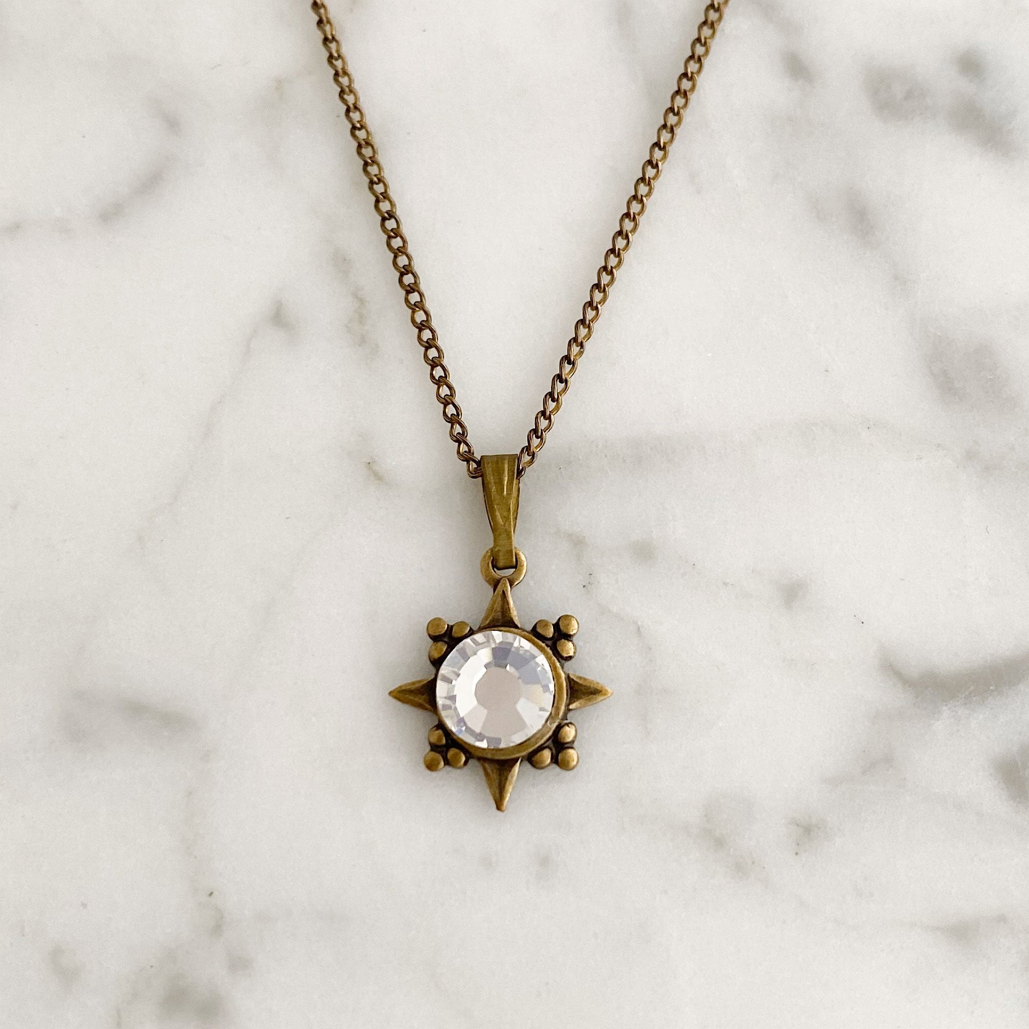 Lyra - Diamond North Star Necklace - Little Star Jewellery