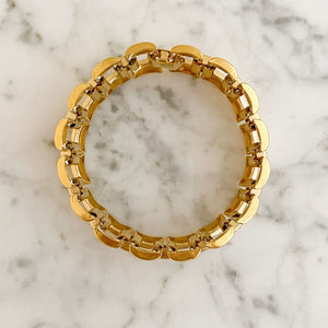 JORIE vintage wide gold bracelet - 