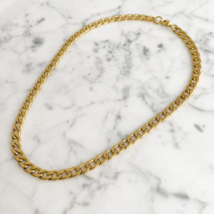 JOSH 16kt gold plated cuban chain necklace - 