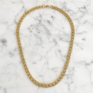 JOSH 16kt gold plated cuban chain necklace - 
