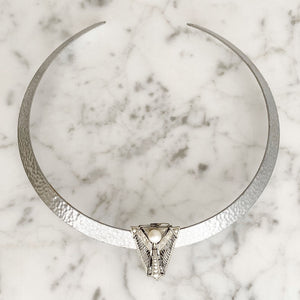 JULES silver Art Deco collar necklace - 