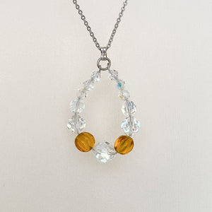 KADEN topaz crystal pendant necklace - 