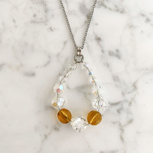 KADEN topaz crystal pendant necklace - 