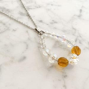 KADEN topaz crystal pendant necklace - 