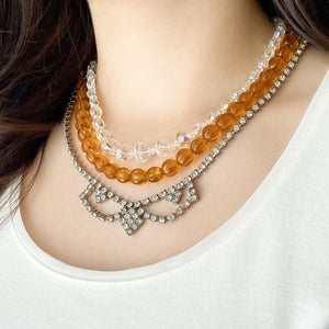 KADEN topaz crystal statement necklace - 