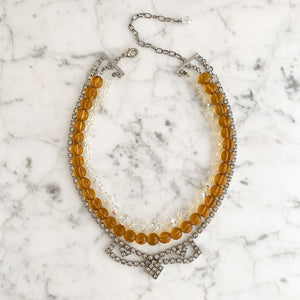 KADEN topaz crystal statement necklace - 