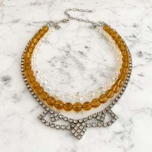 KADEN topaz crystal statement necklace - 